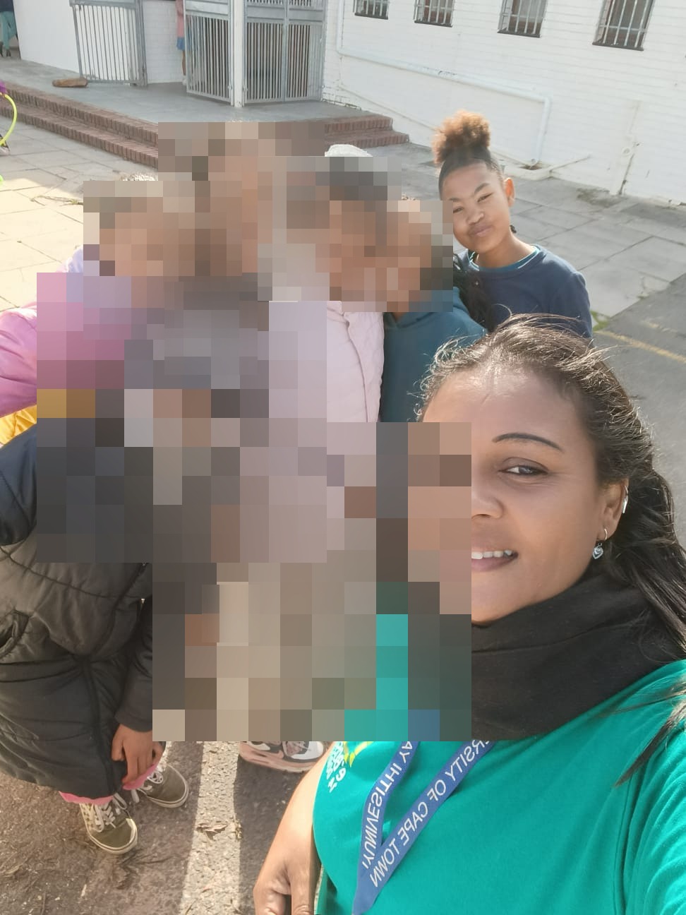 Youth group with a mentor at a community program