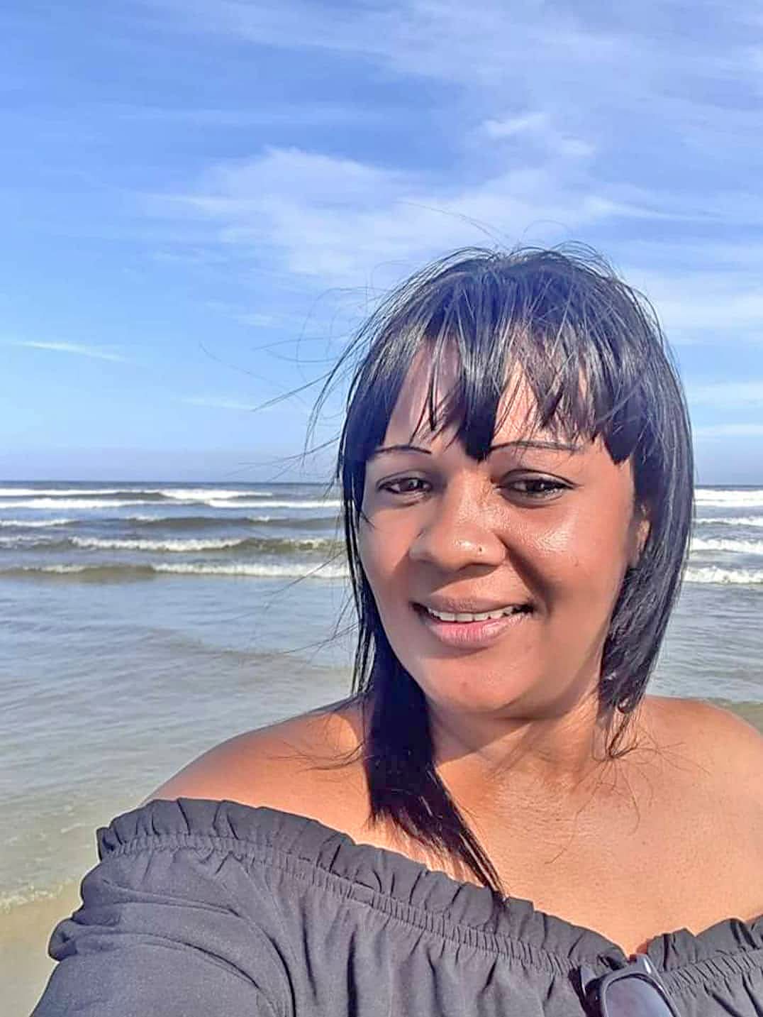 Regina Clarke at the beach